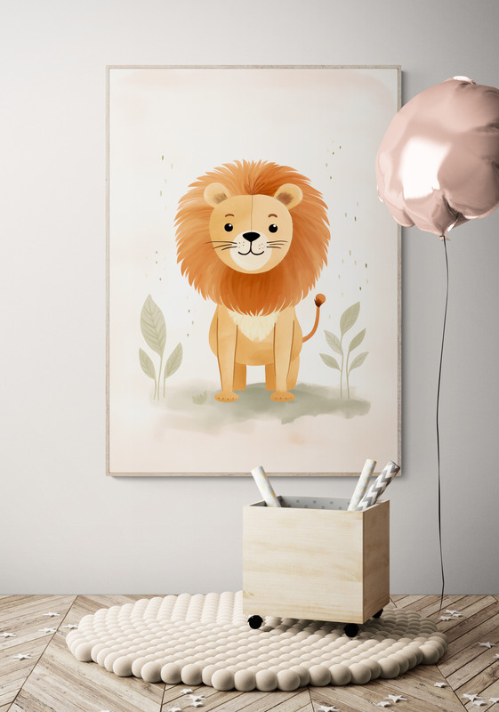 poster leeuw 50x70cm woonkamer