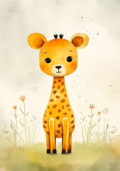 giraffe poster kinderkamer
