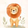 schattige leeuw poster kinderkamer