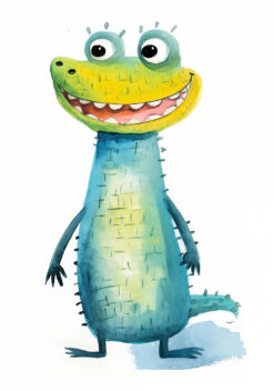 baby krokodil poster kinderkamer