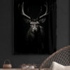 poster hert met houten lijst woonkamer