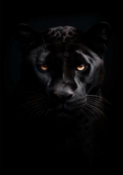 Zwarte jaguar poster woonkamer