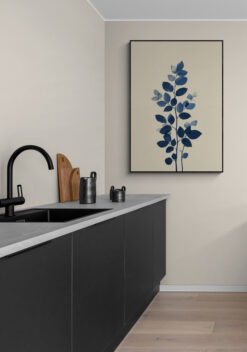 blauwe varen poster 50x70cm keuken