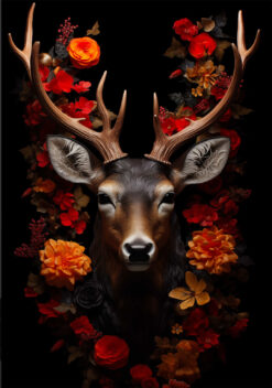 hert poster woonkamer