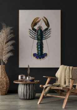 roze kreeft poster 50x70cm keuken