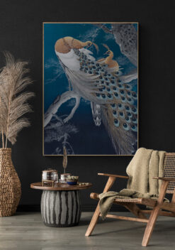 omgekeerde pauw poster 50x70cm keuken