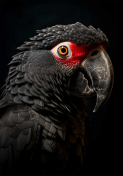 zwarte papegaai poster woonkamer