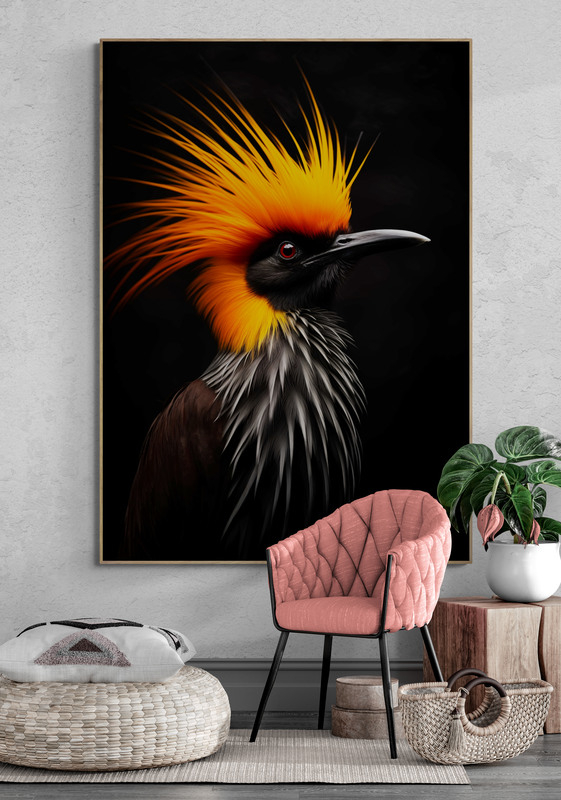 paradijsvogel poster met houten lijst keuken