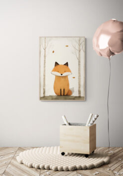 vos in bos poster 50x70cm kinderkamer