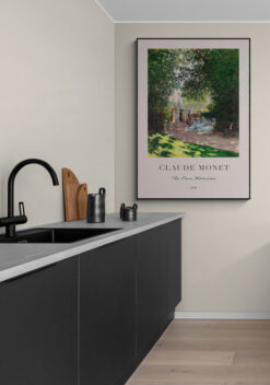 Claude Monet - Het Park Monceau | Poster met houten lijst keuken