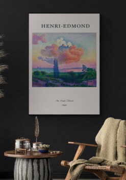 Henri-Edmond - de roze wolk | poster in houten lijst huiskamer