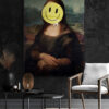 Just smile poster met houten lijst slaapkamer
