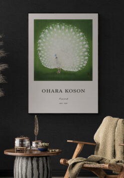 Ohara Koson - Pauw | Poster in houten lijst slaapkamer