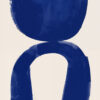 abstract blauw Poster woonkamer