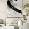 Grijs zwarte tonen Poster 50x70cm huiskamer