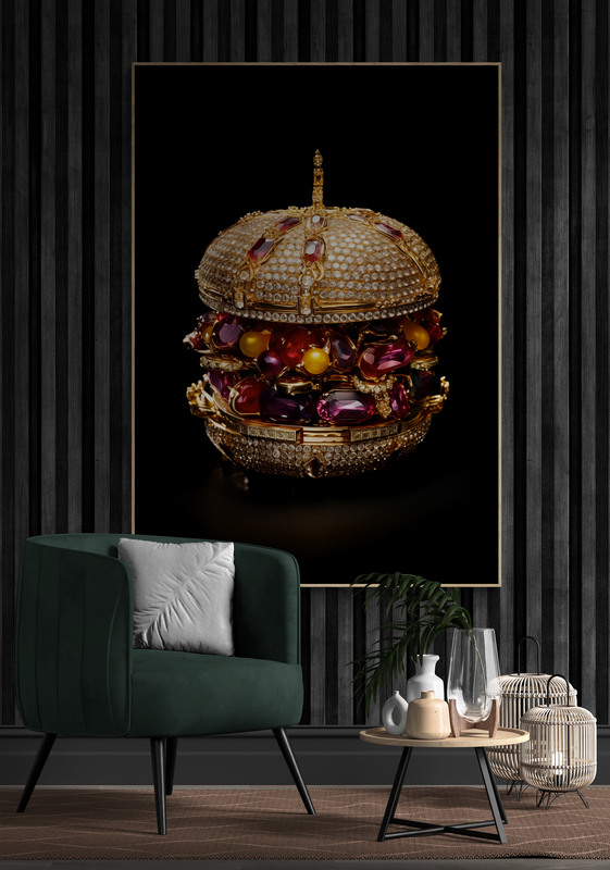 diamanten burger poster 50x70cm keuken