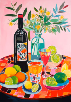 Kleurrijke Tafel Poster keuken