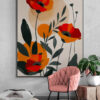 illustratie klaproos poster 50x70cm keuken