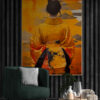 kimono geel poster 50x70cm keuken