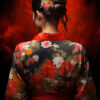 kimono rood poster slaapkamer
