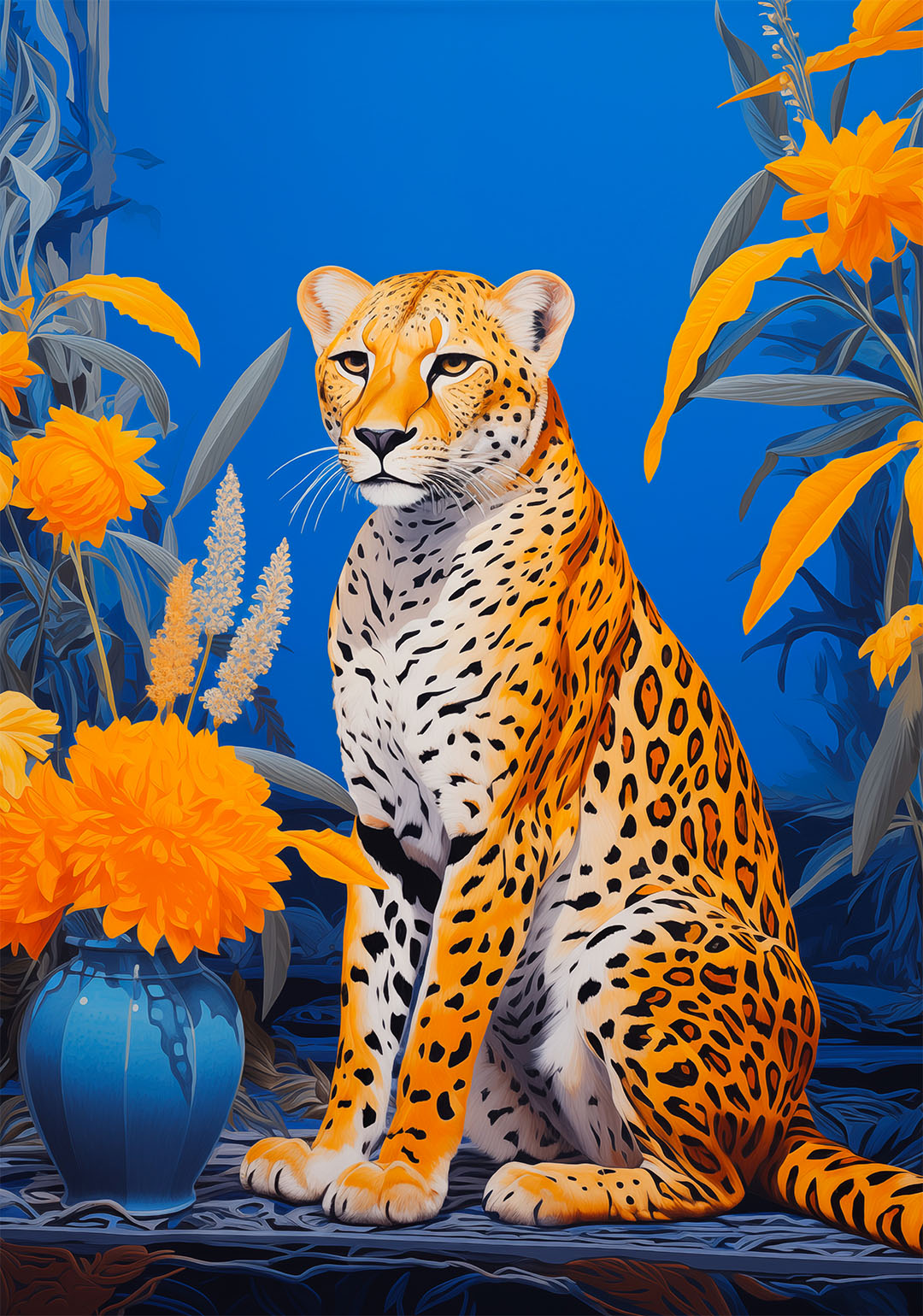 tropische jaguar poster woonkamer