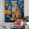 tropische jaguar poster met houten lijst keuken