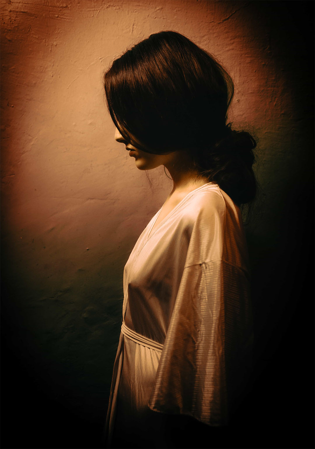 vrouw in schaduw poster woonkamer