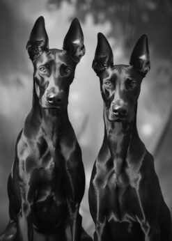 Dobermann poster 50x70cm woonkamer
