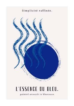 blauwe vormen No2 poster woonkamer