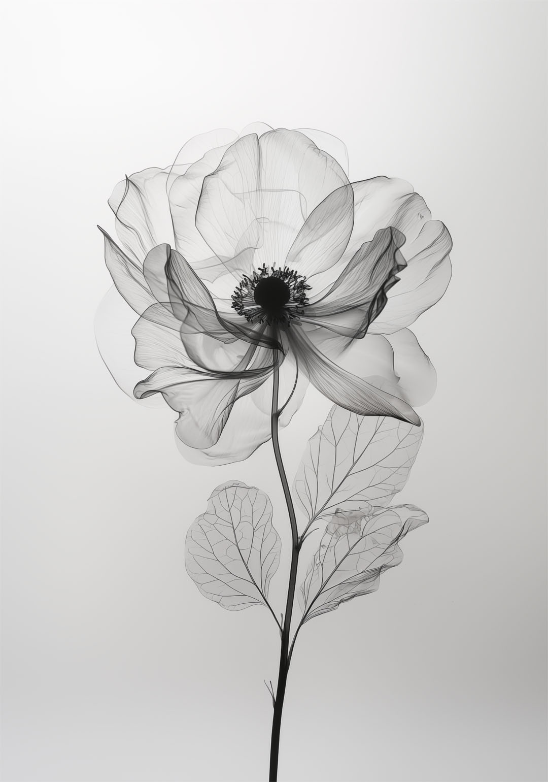 delicate wilde bloem poster keuken