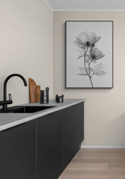 delicate wilde bloem no2 poster in houten lijst huiskamer