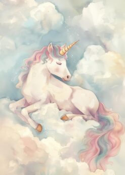 eenhoorn poster woonkamer