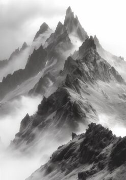 hoge bergen poster woonkamer