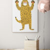 vrolijke cheetah poster 50x70cm leeshoek
