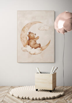 beer droom poster in houten lijst kinderkamer