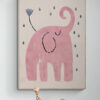 roze olifant poster 50x70cm leeshoek