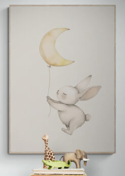 konijn droom poster 50x70cm leeshoek