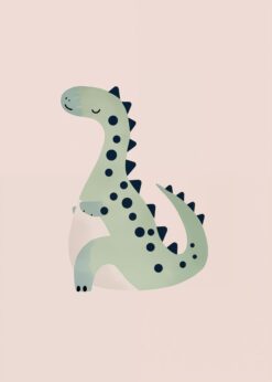 vrolijke Dino poster kinderkamer