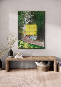 shine poster in houten lijst woonkamer