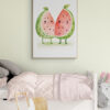 vrolijke meloenen poster 50x70cm kinderkamer